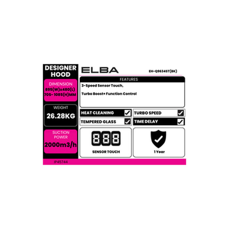 ELBA Designer Hood EH-Q9634ST(BK)-image 5
