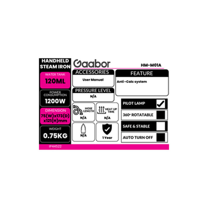 GAABOR Handheld Steam Iron HM-M01A-image 6