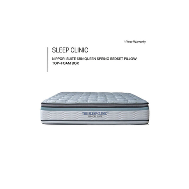 SLEEP CLINIC Ce 12in Q Bonnel Bedset Pillow Top+foam Encase NIPPORI SUITE-image 2