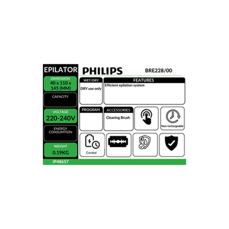 PHILIPS Epilator Corded BRE228/00-image 6