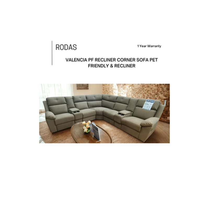 RODAS Cp Recliner Corner Sofa VALENCIA-image 2