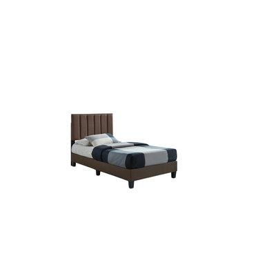 DHEP S Divan Bed Fabric Brown Adjustable Headboard SIERRA S
