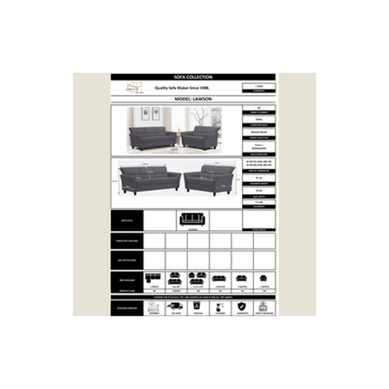 MARINA SOFA Sf 3+2 Sofa Set LAWSON-image 3