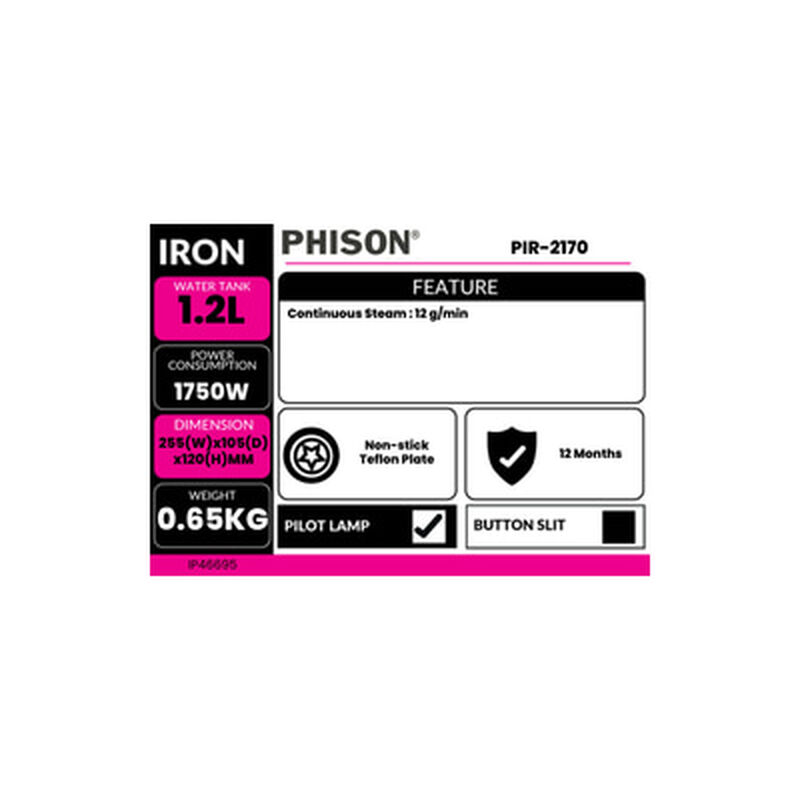 PHISON Steam Iron PIR-2170-image 2