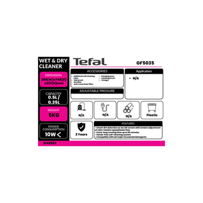 TEFAL Stick Vacuum Cleaner X-clean 4 Wet And Dry GF5035-image 8