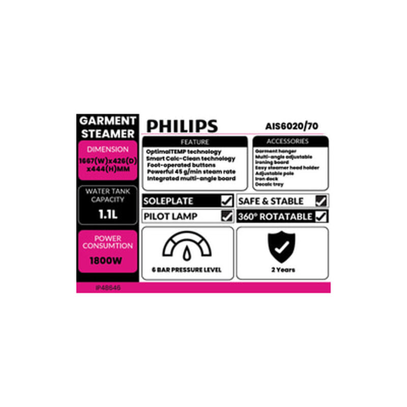 PHILIPS Garment Steamer All In One AIS6020/70-image 6