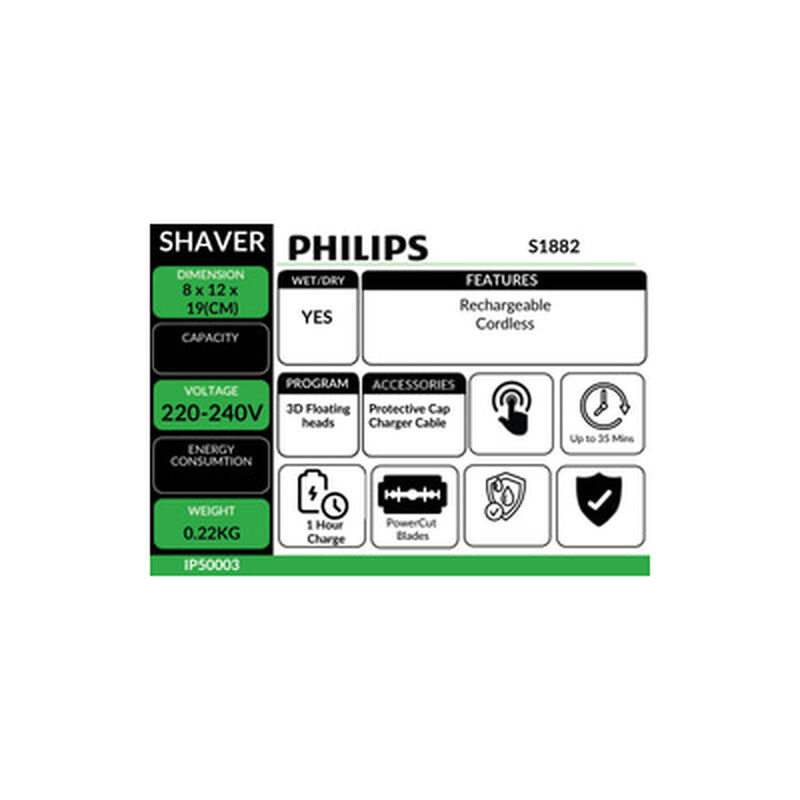 PHILIPS Men Shaver S1882/00-image 3