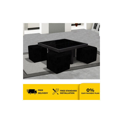 NICOLLO Coffee Table W Stool Pvc PANAMA CT06