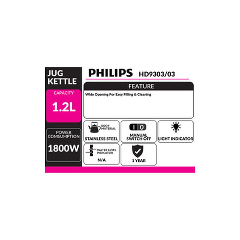 PHILIPS Jug Kettle 1.2l HD9303/03-image 4