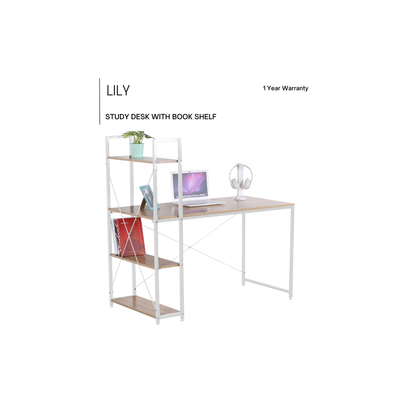 Study Desk W/book Shelf LILY