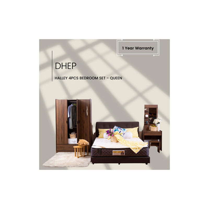 DHEP 4x6ft Q 4pcs Br Set Pu Columbia Brown HALLEY-image 1
