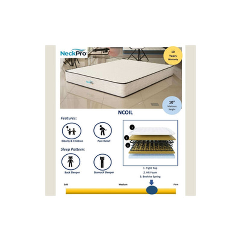 NECKPRO Bg 10in Q Bonnel Mat Beehive Bonnel Spring NCOIL 605-image 4