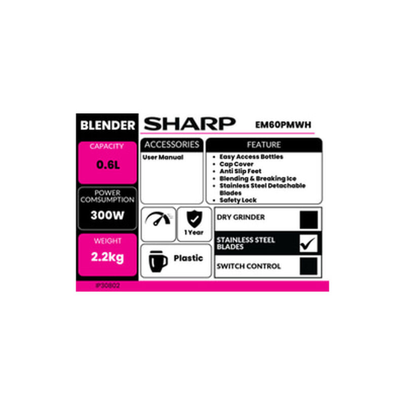SHARP Personal Blender EM60PMWH-image 4