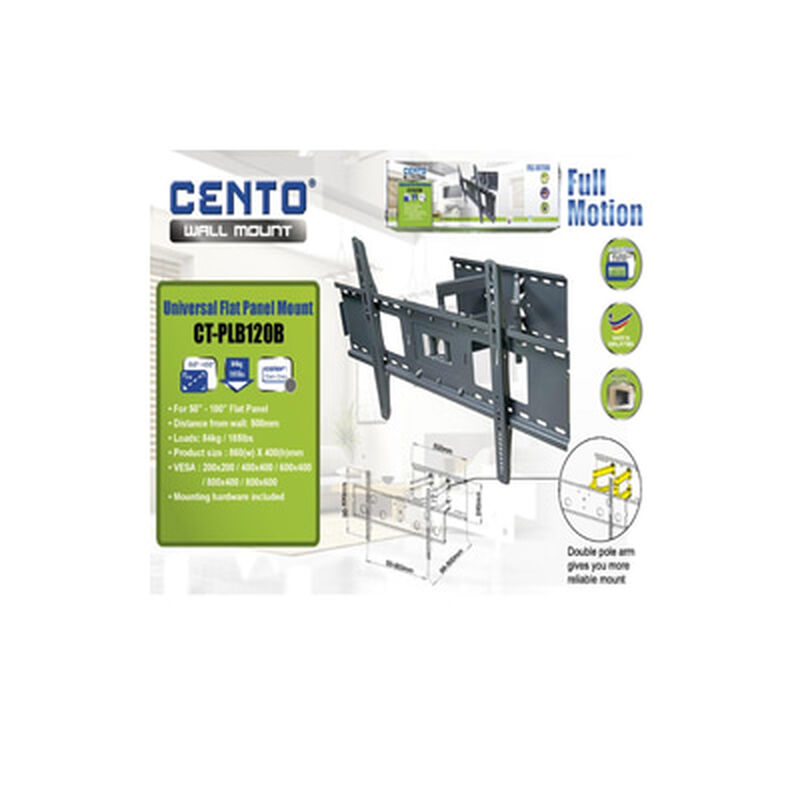 CENTO Tv Bracket 50-100in Full Motion CT-PLB120B-image null
