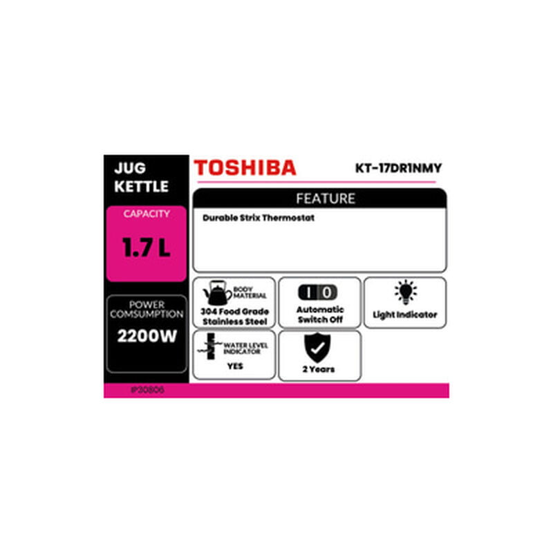 TOSHIBA Jug Kettle 1.7l KT-17DR1NMY-image 3