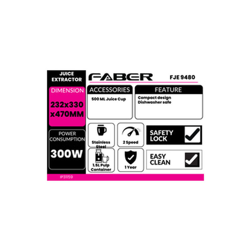 FABER Juice Extractor FJE 9480-image 4