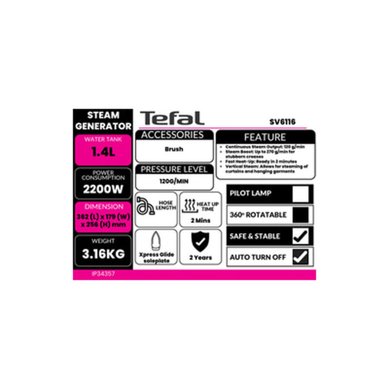 TEFAL Steam Generator SV6116-image 3