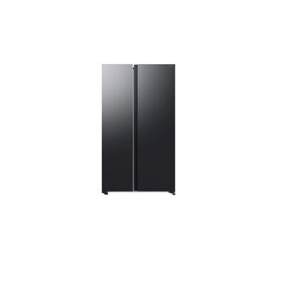 SAMSUNG Side By Side Fridge 680l Black RS70F65QNFME