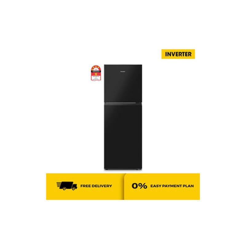 HISENSE 2 Door Fridge 320l(black) Inverter Black Metel 320l RT328N4ABN1-image 1