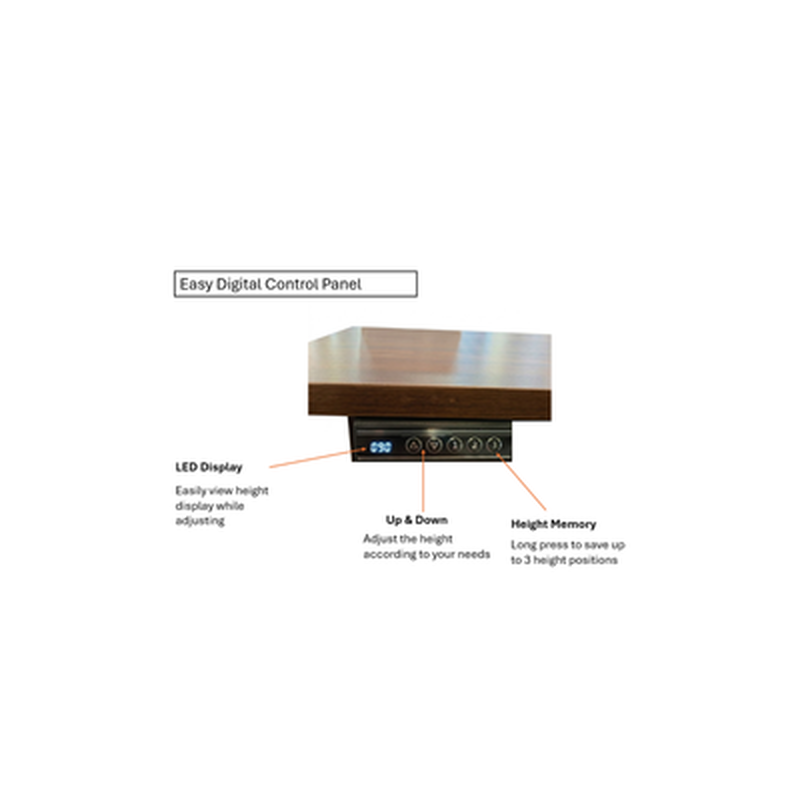 DHEP Adjustable Electic Desk Brown Color IRUMA (BROWN)-image 3