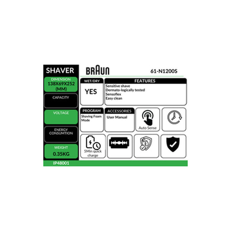 BRAUN Series 6 Wet & Dry Shaver 61-N1200S-image 7