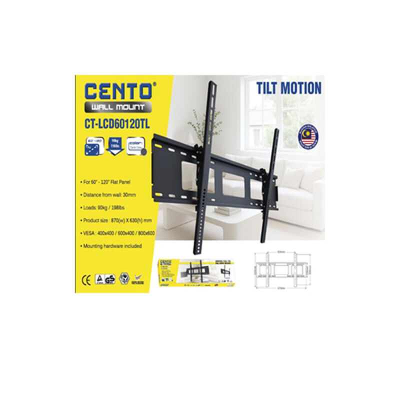CENTO Tv Bracket 60-120in Tilted CT-LCD60120TL-image null