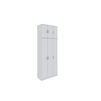 HEVEAPAC Kc-3x8ft Wardrobe+topbox Pu Paper- White NOVA