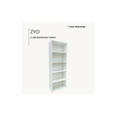 5 Tier Bookshelf White ZYO