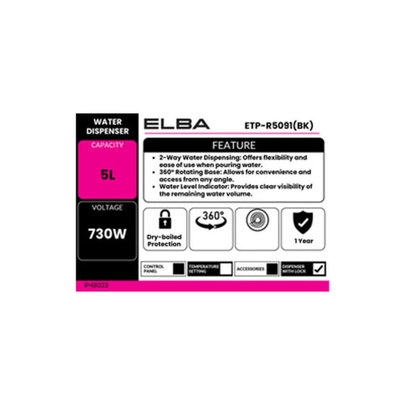 ELBA Thermopot 5l ETP-R5091(BK)-image 2