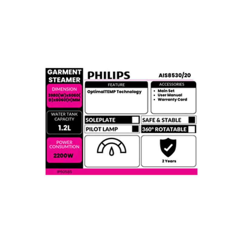 PHILIPS Garment Steamer AIS8530/20-image 4