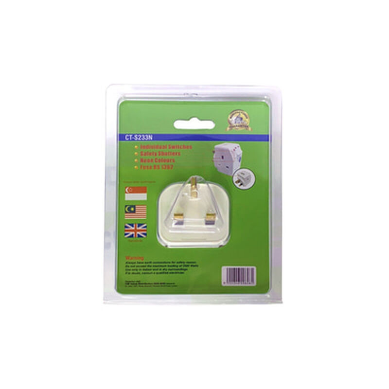 CENTO 3 Way Adaptor W Neon CT3ADT3P3WN-image 3