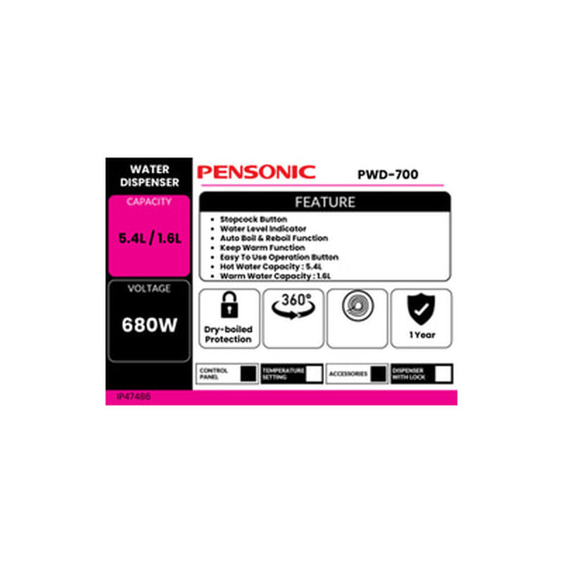 PENSONIC Water Dispenser PWD-700-image 6