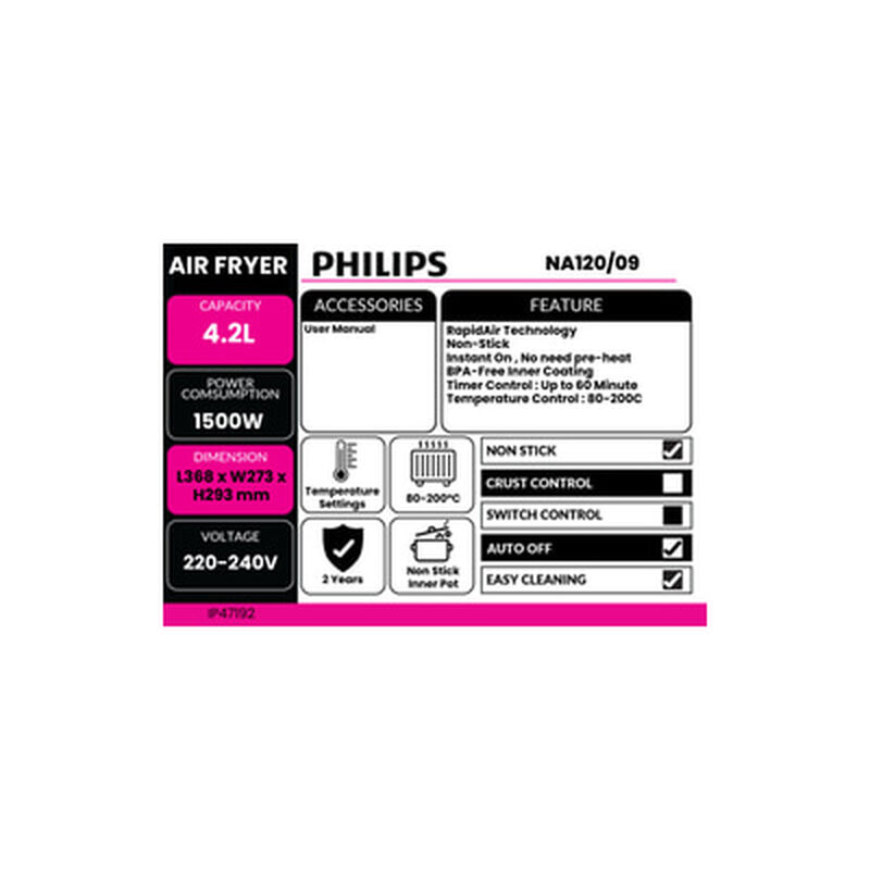 PHILIPS Air Fryer 4.2l NA120/09-image 6