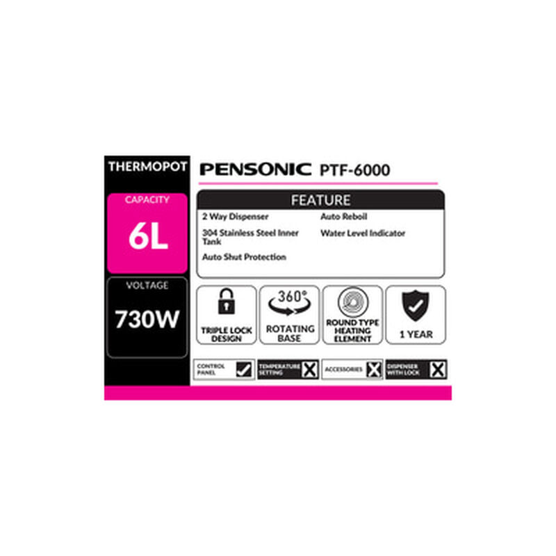 PENSONIC Thermopot 6l PTF-6000-image 2