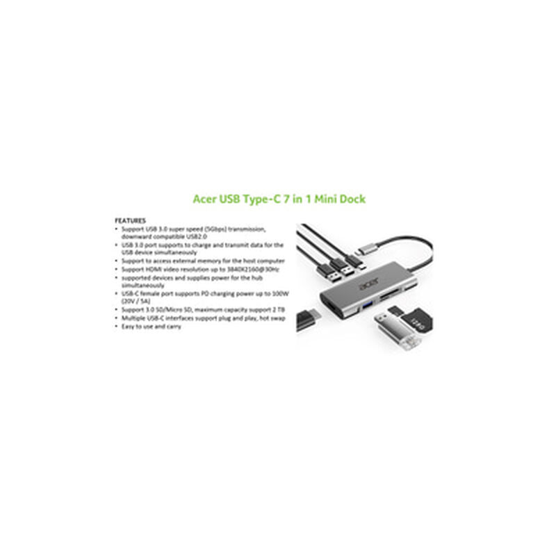 ACER Usb Type-c 7-1 Mini Dock-image 2