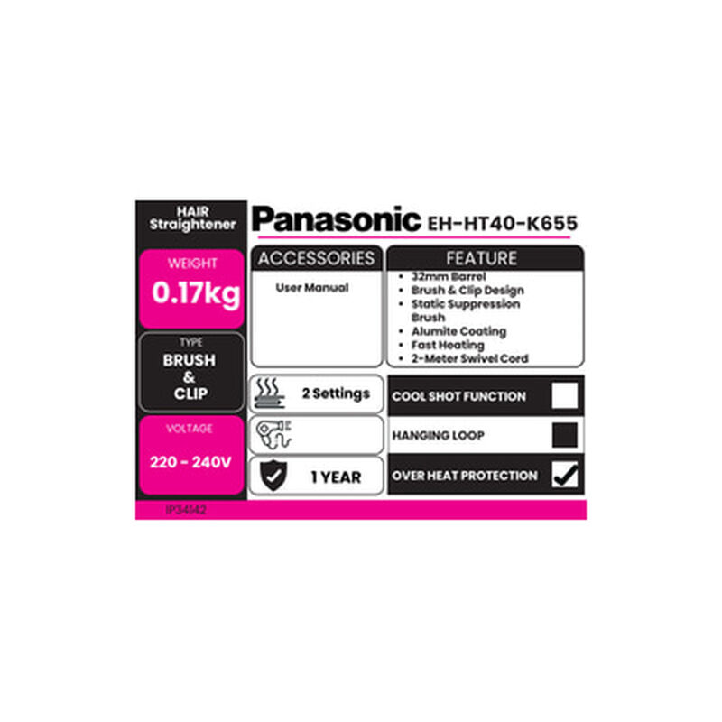 PANASONIC Hair Styling Brush Iron EH-HT40-K655-image 4