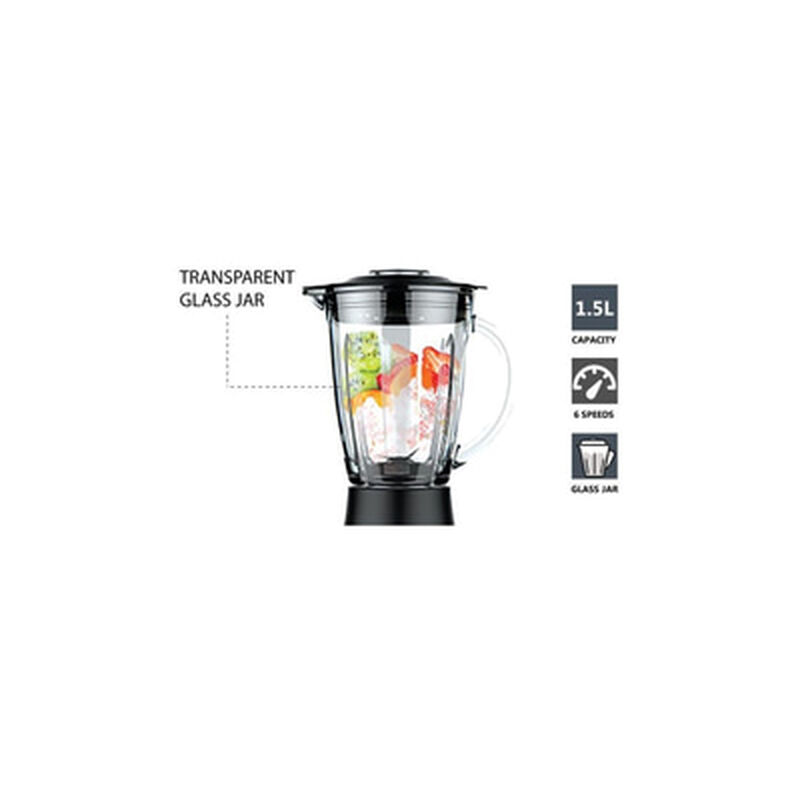 ELBA Glass Blender 1.5l EBG-K1556G(BK)-image 3