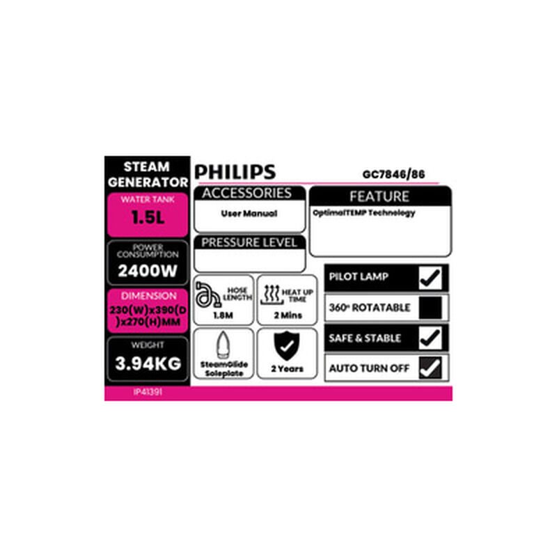 PHILIPS Steam Generator GC7846/86-image 6