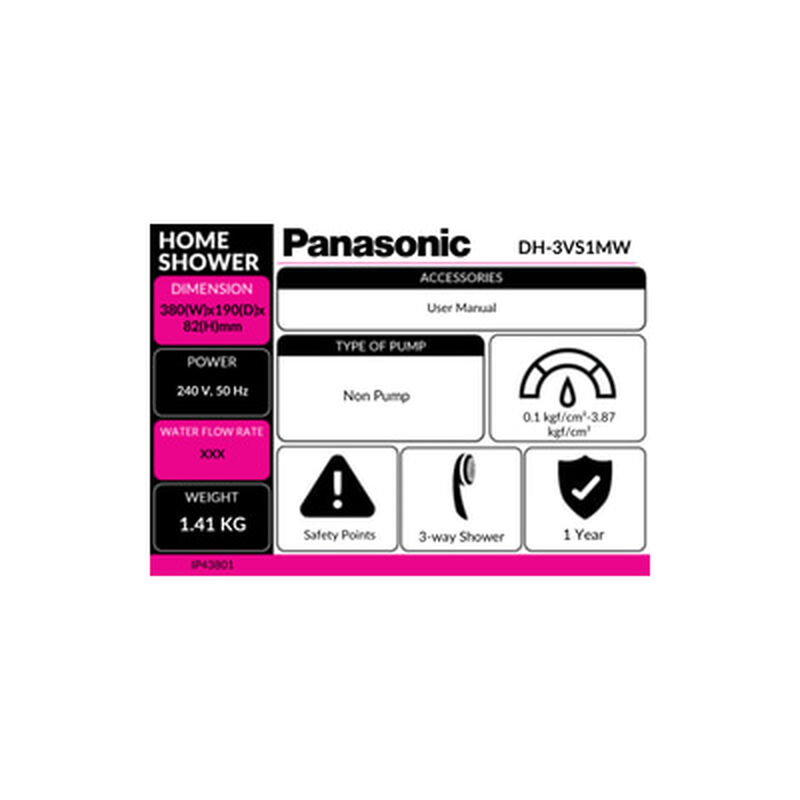 PANASONIC Home Shower DH-3VS1MW1-image 7