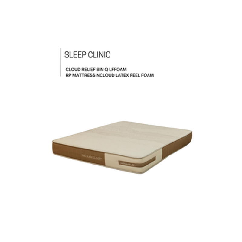 SLEEP CLINIC Ce 8in Q Hd-foam Mat Hybrid Latexfeel Hd Foam CLOUD RELIEF-image 1
