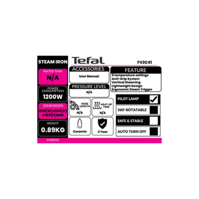 TEFAL Steam Iron Virtuo30 FV2C41-image 11
