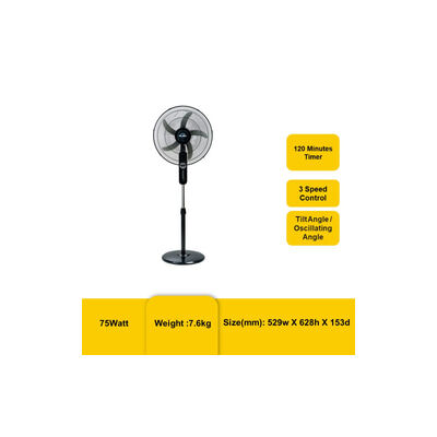 ELBA 18in Stand Fan ESF-G1880TM(BLK)
