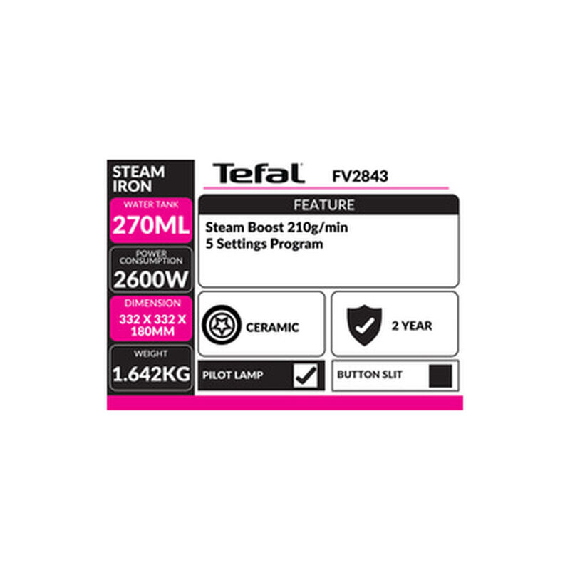 TEFAL Steam Iron Express Steam FV2843-image 3