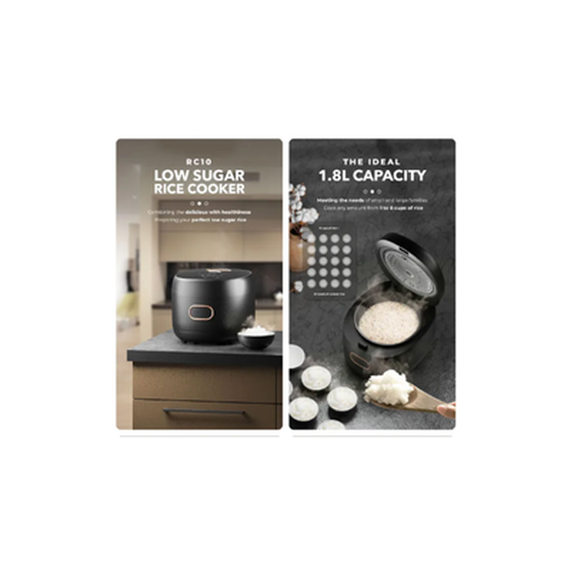 R.TAYLORS Digital Rice Cooker 1.8l Low Sugar RC10-image 3