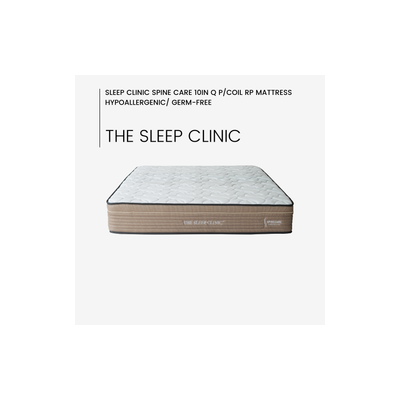SLEEP CLINIC Bg 10in Q Pocket Mat Pocket Coil+bamboo Fab SPINE CARE