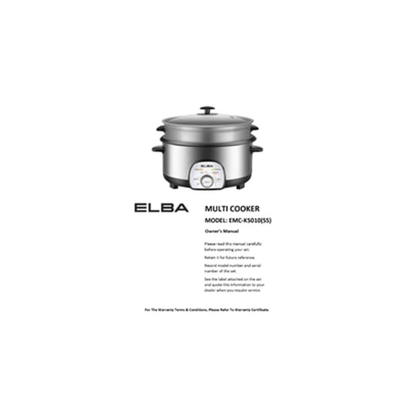 ELBA Multicooker 5l EMC-K5010(SS)-image 4