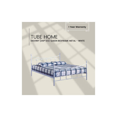 TUBE HOME Q Metal Bedframe White Spray Paint DESTINY (DSP-D3)