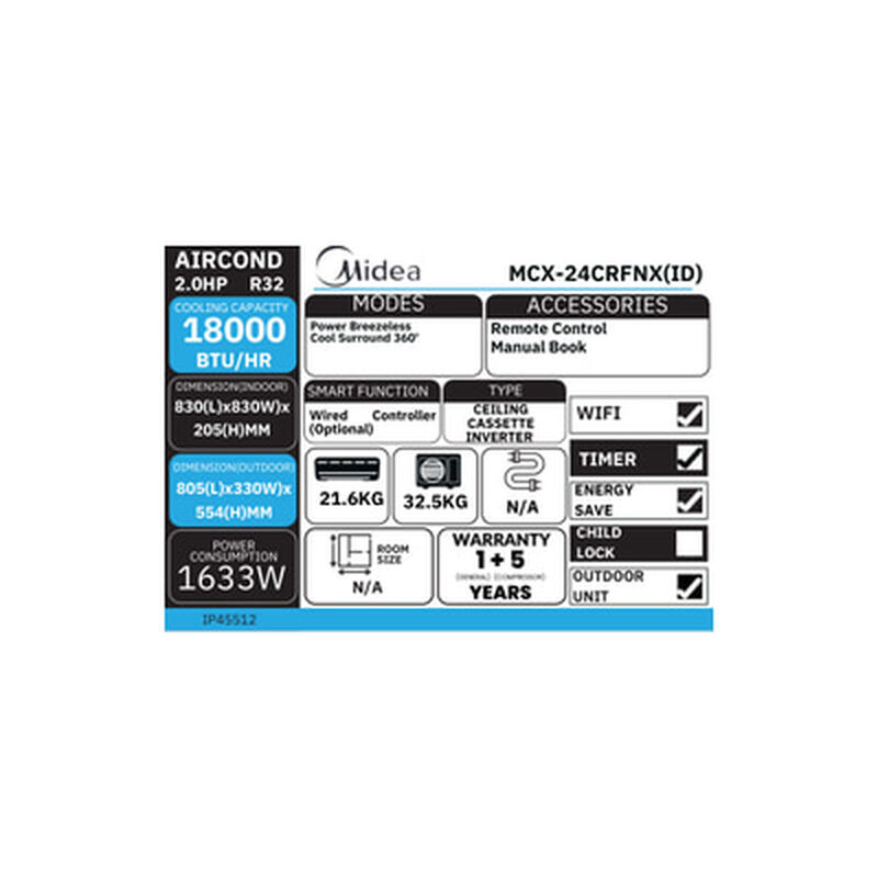 MIDEA Ceiling cassette-image 5