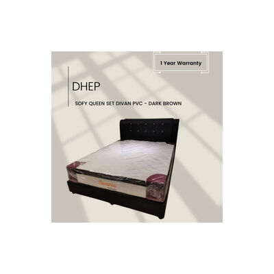 DHEP Q Divan Bed Pvc Black Pvc - Dk. Brown SOFY