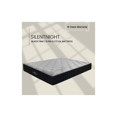 SILENTNIGHT Bg 10.5in Q Pocket Mat 2-side Flip Extended Life BLACK FIRM